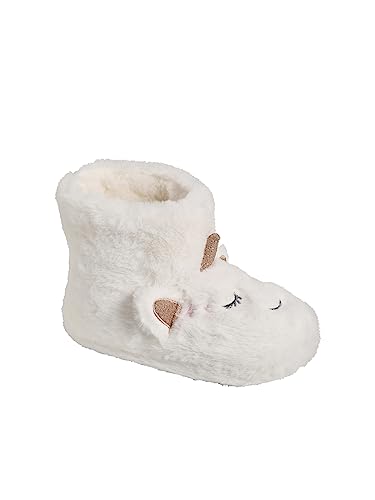 Vertbaudet Hohe Mädchen Plüsch-Hausschuhe weiß 30/31 von Vertbaudet