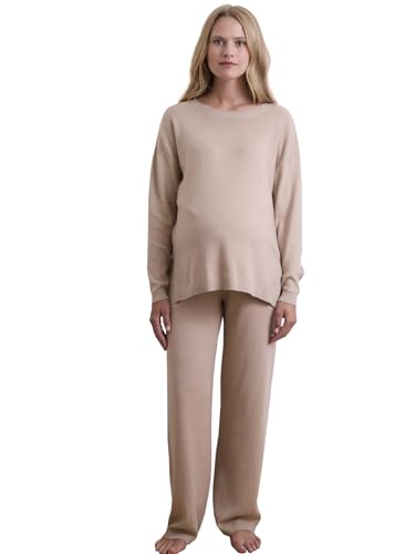 Vertbaudet Homewear-Set: Sweatshirt & Hose für die Schwangerschaft Oeko-Tex puder 36/38 von Vertbaudet