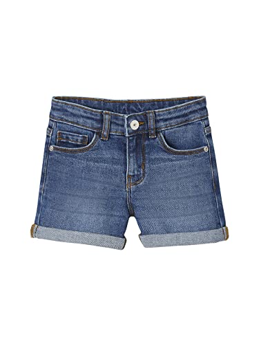 VERTBAUDET Jeans-Shorts für Mädchen mit Revers, blau, 140 von Vertbaudet