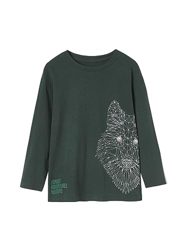 Vertbaudet Jungen 2-in-1-Shirt mit Recycling-Baumwolle tannengrün 116 von Vertbaudet