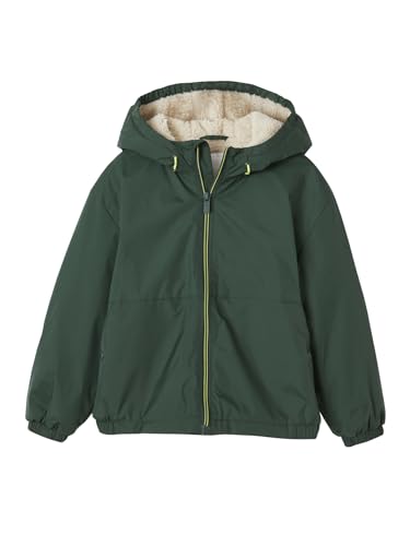 Vertbaudet Jungen Anorak mit Teddyfleece-Futter khaki 158/164 von Vertbaudet