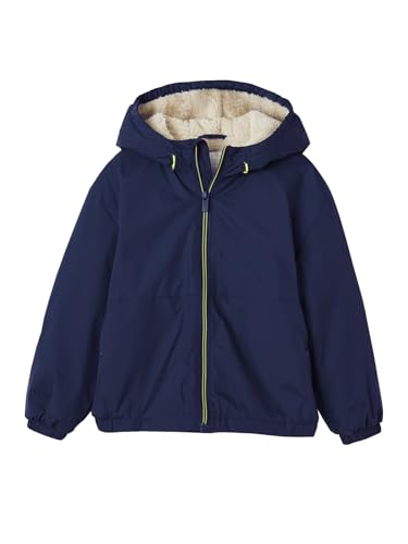 Vertbaudet Jungen Anorak mit Teddyfleece-Futter marine 158/164 von Vertbaudet