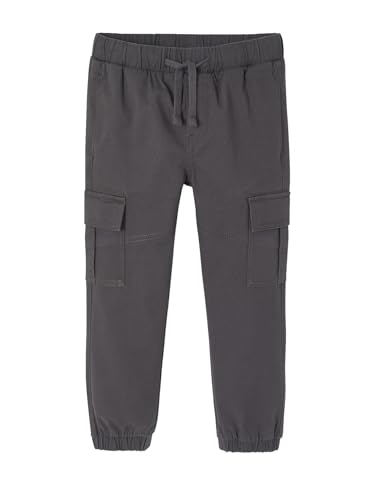 Vertbaudet Jungen Cargohose mit Dehnbund, Bundweite verstellbar anthrazit 128 von Vertbaudet