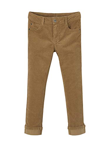 Vertbaudet Jungen Cordhose, Slim-Fit, Bundweite verstellbar camelfarben 134 von Vertbaudet