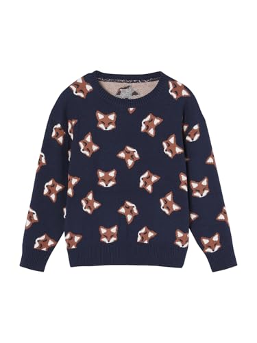 Vertbaudet Jungen Jacquard-Pullover mit Fuchs Oeko-Tex Nachtblau 152 Vertbaudet Jungen Jacquard-Pullover mit Fuchs Oeko-Tex Nachtblau 152 von Vertbaudet