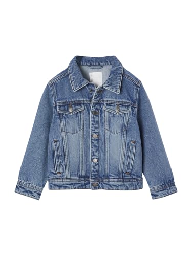 Vertbaudet Jungen Jeansjacke mit Steppnähten blue stone 140 von Vertbaudet