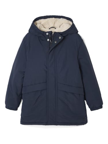 Vertbaudet Jungen Kapuzenparka mit Kuschelfutter und Recycling-Wattierung schwarz 158/164 von Vertbaudet