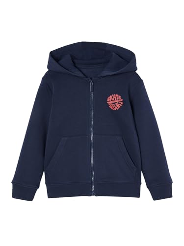 Vertbaudet Jungen Kapuzensweatjacke Basic mit Recycling-Polyester Nachtblau 128 von Vertbaudet