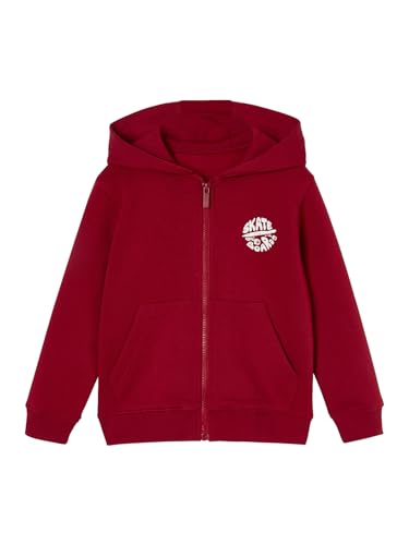 Vertbaudet Jungen Kapuzensweatjacke Basic mit Recycling-Polyester rot 140 von Vertbaudet