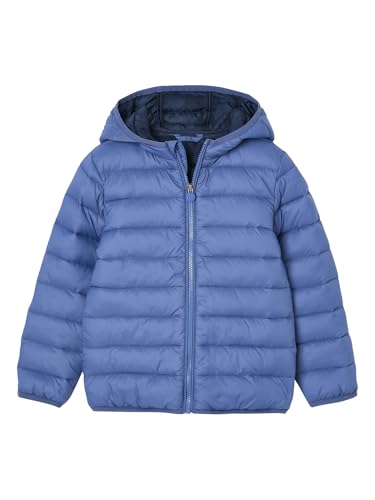 Vertbaudet Jungen Light-Steppjacke mit Kapuze und Recycling-Polyester jeansblau 140 von Vertbaudet