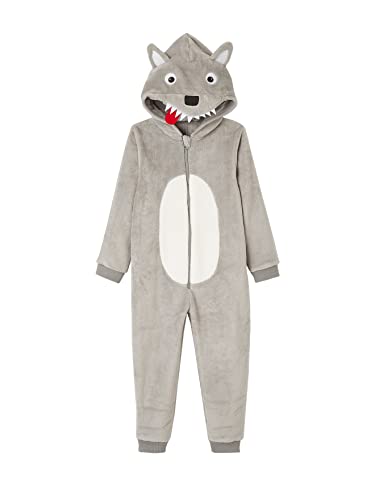 Vertbaudet Jungen Overall/Onesie, Wolf hellgrau 140 von Vertbaudet