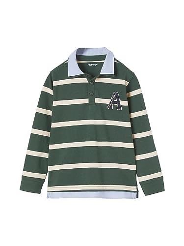 Vertbaudet Jungen Polohemd gestreift 2 in 1, Grün (Vert anglais), 8 Jahre von Vertbaudet