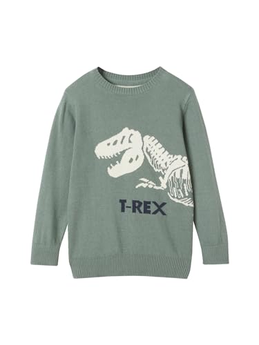 Vertbaudet Jungen Pullover mit Dino Oeko-Tex salbeigrün 110 von Vertbaudet