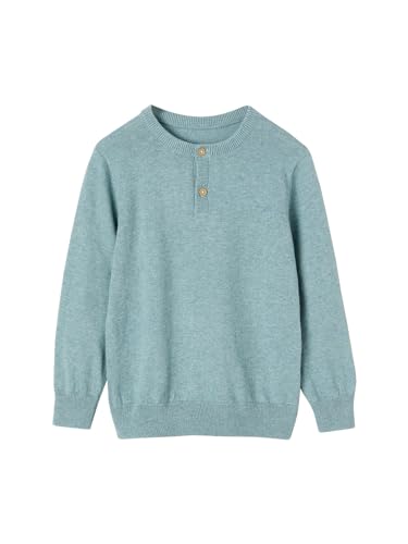 Vertbaudet Jungen Pullover mit Henley-Ausschnitt Oeko-Tex mintgrün 128 von Vertbaudet