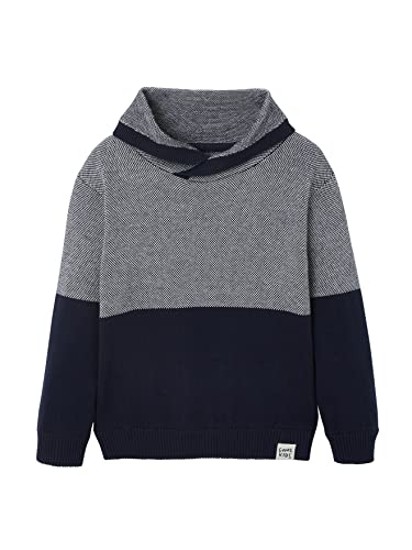 Vertbaudet Jungen Pullover mit Kragen Oeko Tex® Nachtblau 140 von Vertbaudet