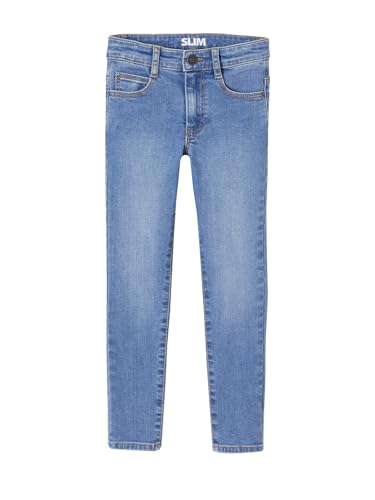 Vertbaudet Jungen Slim-Fit-Jeans „waterless“, Hüftweite Slim Double Stone 128 von Vertbaudet