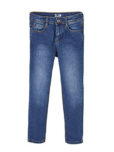 Vertbaudet Jungen Slim-Fit-Jeans WATERLESS, Hüftweite Slim, Bundweite verstellbar Blue Stone 158/164 von Vertbaudet