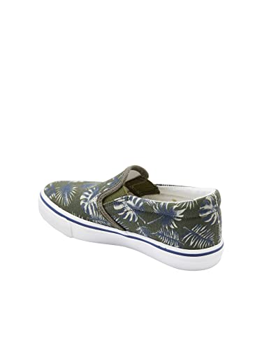 Vertbaudet Jungen Slip-on-Sneakers Khaki Bedruckt Tropical 28 von Vertbaudet