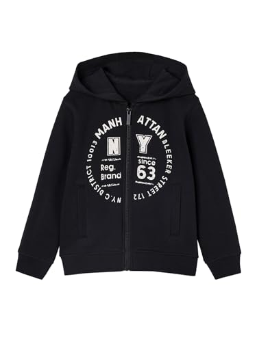 Vertbaudet Jungen Sport-Kapuzensweatjacke mit Reißverschluss Basic anthrazit 140 von Vertbaudet