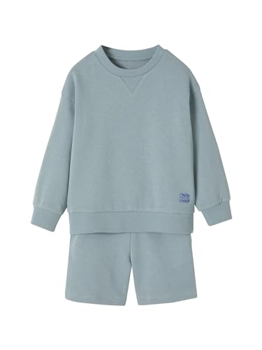 Vertbaudet Jungen Sport-Set: Sweatshirt & Shorts Oeko-Tex aqua 152 von Vertbaudet