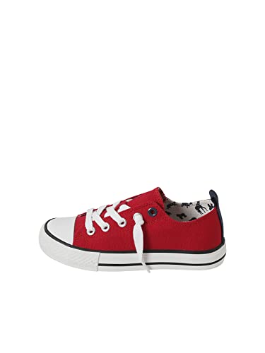 Vertbaudet Jungen Stoff-Sneakers mit Gummizug rot 29 von Vertbaudet