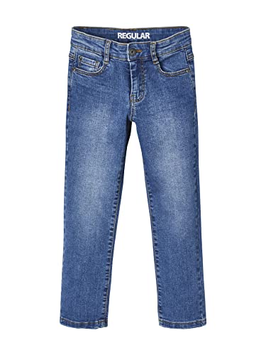 VERTBAUDET Jungen Straight-Fit-Jeans,waterless, Hüftweite Regular Oeko-Tex® Blue Stone 122 von Vertbaudet
