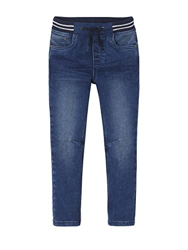 Vertbaudet Jungen Sweathose, Denim-Optik Blue Stone 140 von Vertbaudet