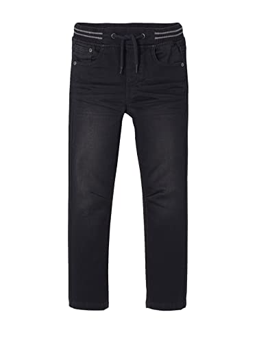 Vertbaudet Jungen Sweathose, Denim-Optik schwarz 140 von Vertbaudet