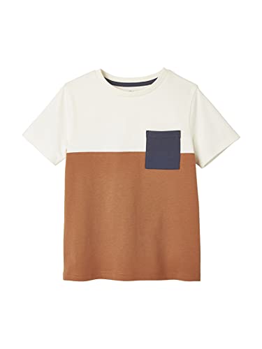 Vertbaudet Jungen T-Shirt, Colorblock Oeko Tex® orange 128 von Vertbaudet