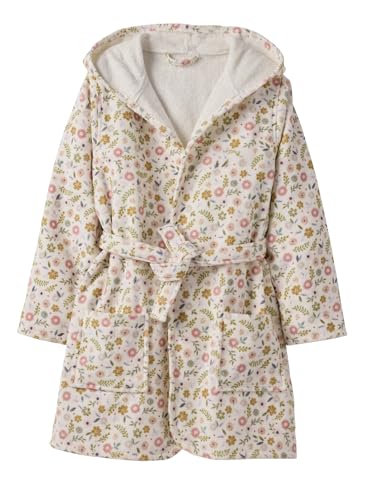 Vertbaudet Kinder Bademantel KLEINES EINHORN mit Recycling-Baumwolle weiß bedruckt 116 von Vertbaudet