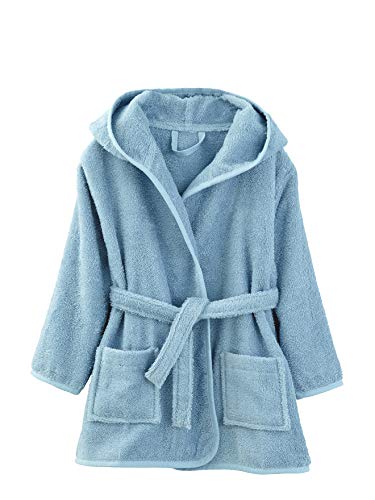 Vertbaudet Kinder Bademantel mit Kapuze graublau 98/104 von Vertbaudet