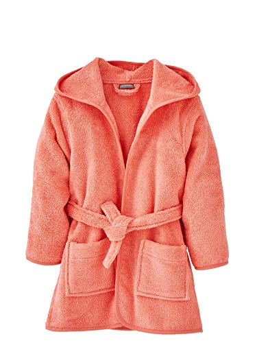 Vertbaudet Kinder Bademantel mit Kapuze koralle 140 von Vertbaudet