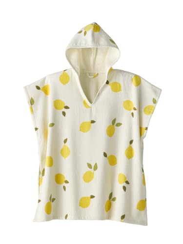 Vertbaudet Kinder Badeponcho mit Recycling-Baumwolle weiß bedruckt 104/116 von Vertbaudet