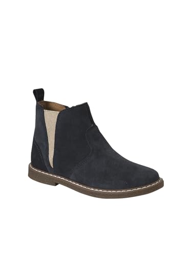 Vertbaudet Kinder Chelseaboots aus Leder mit Anziehtrick marine 26 von Vertbaudet
