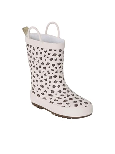 Vertbaudet Kinder Gummistiefel mit Henkeln, Blumen oder Leo-Print beige bedruckt 28 von Vertbaudet