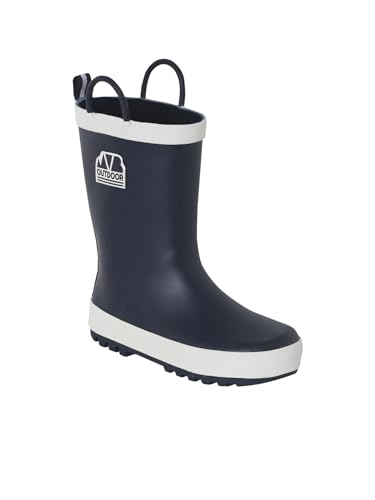Vertbaudet Kinder Gummistiefel mit zweifarbiger Outdoor-Optik marine 27 von Vertbaudet