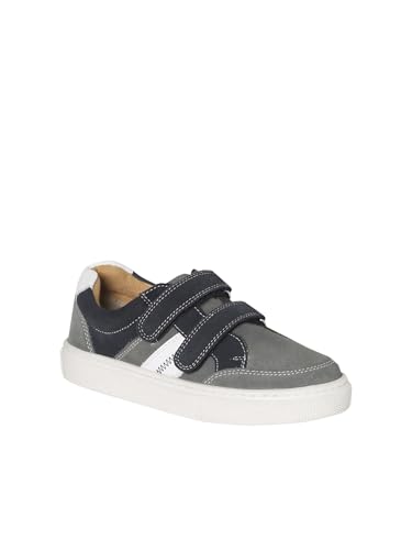 Vertbaudet Kinder Klett-Sneakers aus Leder mit Anziehtrick Set grau 27 von Vertbaudet