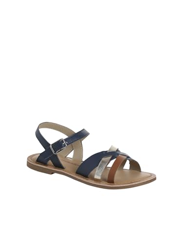 Vertbaudet Kinder Riemchen-Sandalen aus Leder set blau 34 von Vertbaudet