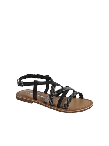Vertbaudet Kinder Sandalen mit überkreuzten Riemchen set schwarz 37 von Vertbaudet