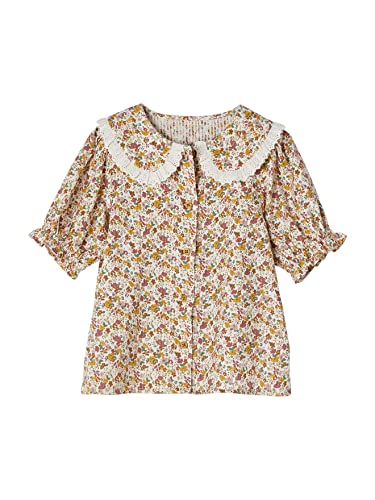 Vertbaudet Kurzärmelige Mädchen Bluse wollweiß 158 von Vertbaudet