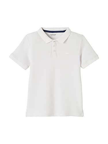 Vertbaudet Kurzarm-Poloshirt mit Stickerei, Bruststickerei, für Jungen, Öko-Tex®, weiß, 12 Jahre von Vertbaudet