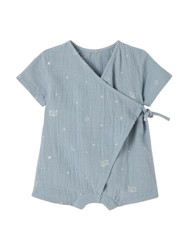 Vertbaudet Kurzer Baby Schlafanzug, Oeko-Tex graublau 62 von Vertbaudet