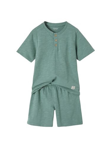 Vertbaudet Kurzer Jungen Schlafanzug aus Slub-Jersey smaragdgrün 92/98 von Vertbaudet
