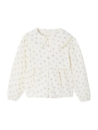 Vertbaudet Langärmelige Mädchen Bluse aus Musselin wollweiß 158 von Vertbaudet