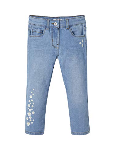 Vertbaudet Mädchen 3/4-Jeans, Blumenstickerei Oeko-Tex Double Stone 86 von Vertbaudet