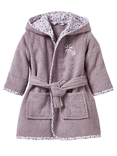 Vertbaudet Mädchen Baby Bademantel BLUMENZAUBER violett 92/98 von Vertbaudet