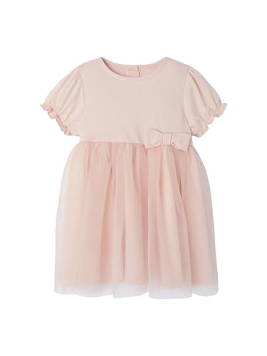 Vertbaudet Mädchen Baby Festkleid mit Glitzertüll Hellrosa 68 von Vertbaudet