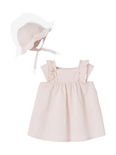 Vertbaudet Mädchen Baby Geschenk-Set: Kleid & Sonnenhut Hellrosa 68 von Vertbaudet