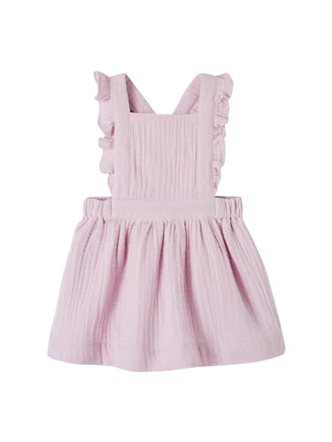 Vertbaudet Mädchen Baby Latzkleid, Musselin lila 92/98 von Vertbaudet