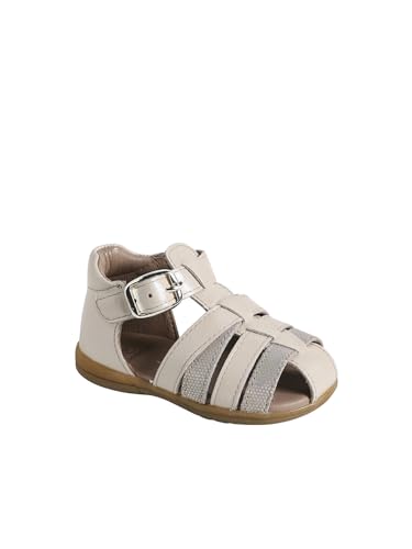 Vertbaudet Mädchen Baby Lauflern-Sandalen beige glanzeffekt 21 von Vertbaudet